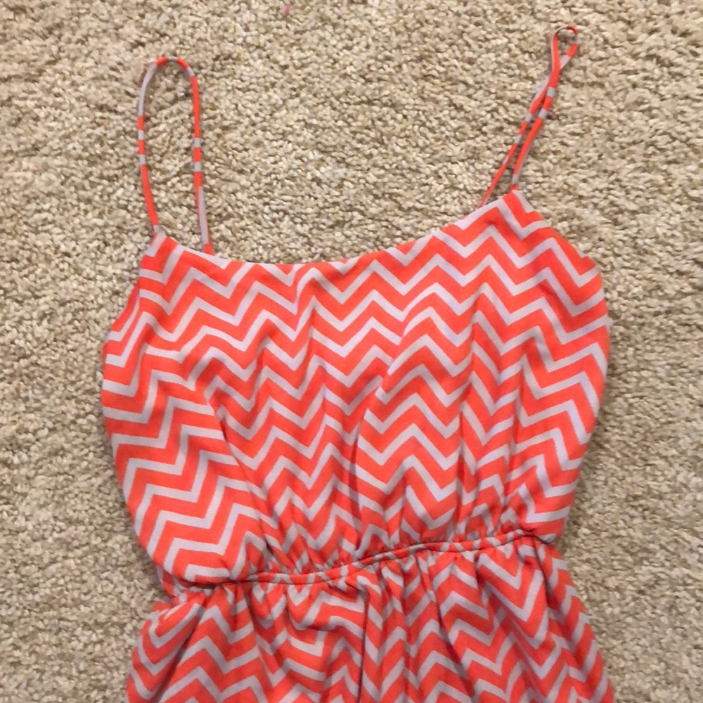 Francesca’s Orange chevron dress